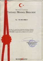 Faydalı Model Tescil Belgesi