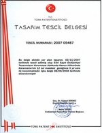 Endüstriyel Tasarım Tescili Belgesi